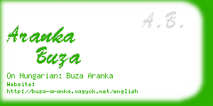 aranka buza business card